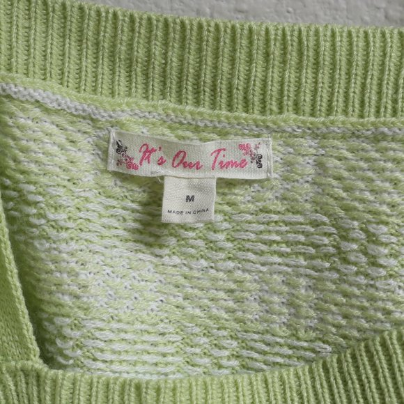 y2k Pastel Green Mint White Strip Spaghetti Strap Cropped Top M - Picture 3 of 6